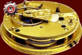 Reloj de bolsillo antiguo maquinaria fuse